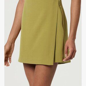 The Drop Kamila A-line Mini Skort  Size XS  Olive Oil